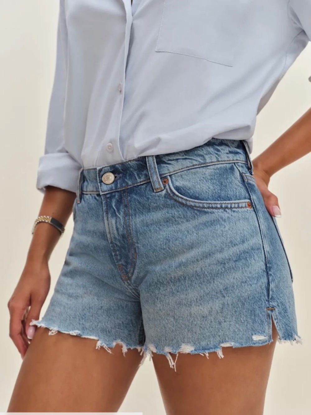 NWT Reformation 31 Sutton Low Rise and 2.5 Slouchy Jean Shorts Colorado